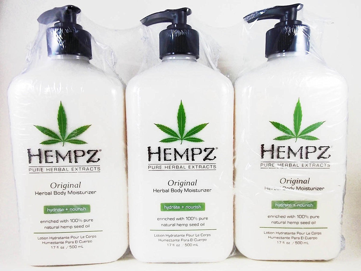 Hempz front bottle display shows label and large size for lasting hydration