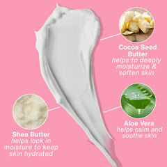 Hempz lotion applied on arm showcasing quick absorption and softness