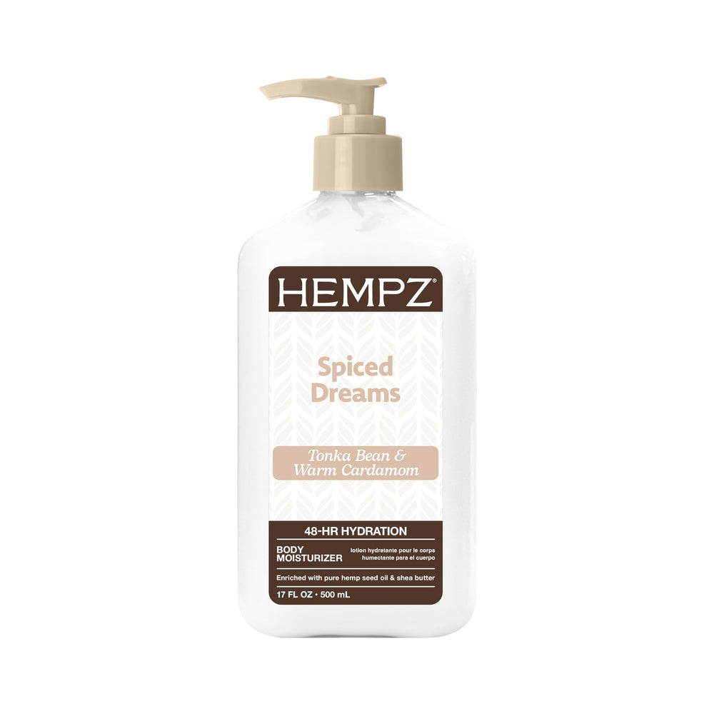 Hempz front bottle showing label and warm spice scent benefits