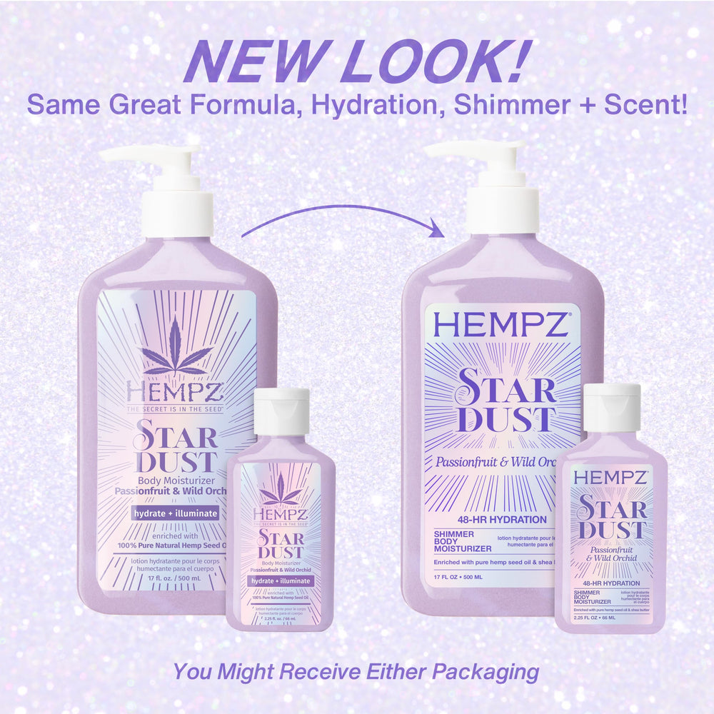 Hempz lotion texture close-up showing creamy shimmer for hydrated glow