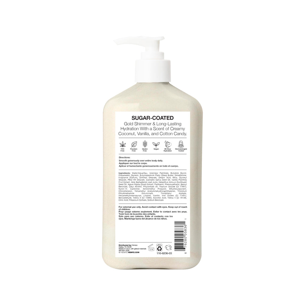 Hempz lotion texture from pump highlights creamy hydration benefit
