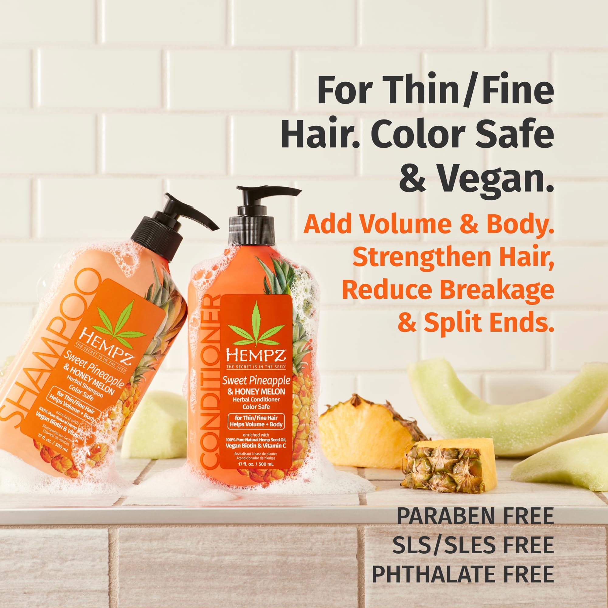 HEMPZ conditioner texture close-up demonstrating creamy hydration without heaviness