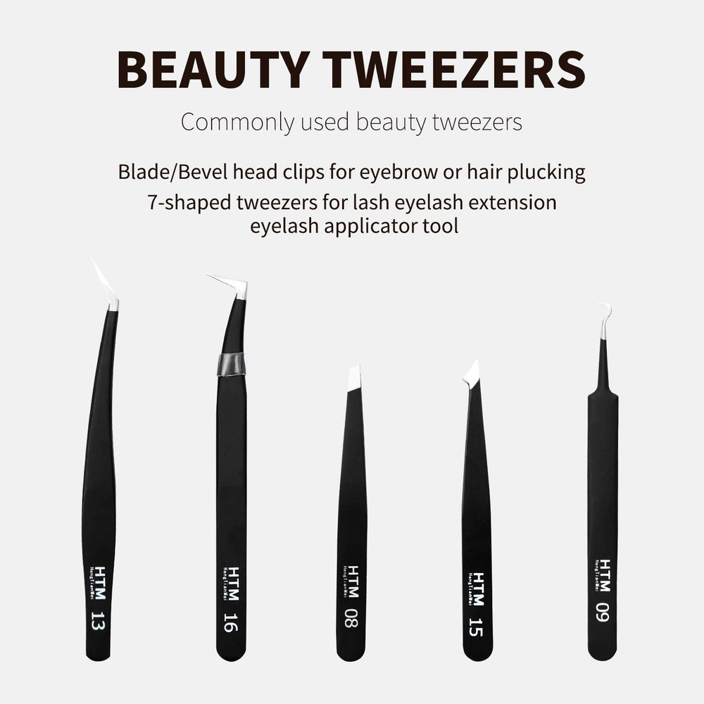HengTianMei tweezers picking microelectronic component demonstrating static-safe handling