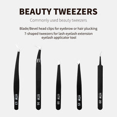 HengTianMei tweezers picking microelectronic component demonstrating static-safe handling