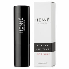 HennÃ Organics texture swatch of Intrigue showing creamy, moisturizing finish benefit: sheer pigment