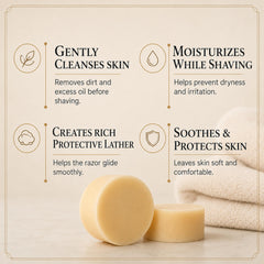 Henry Cavendish shaving brush loading puck for dense, protective lather benefit