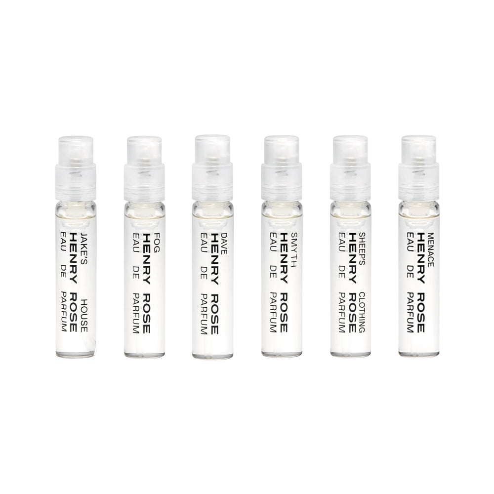 Henry Rose front packaging of Fresh Collection discovery set showing elegant box and branding benefits