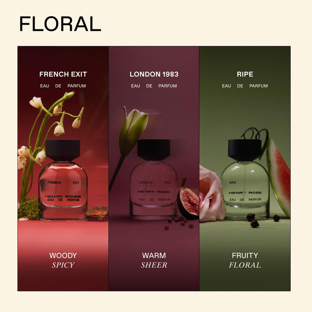 Henry Rose travel spray next to credit card showing compact size benefit for travel