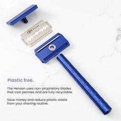 Henson Shaving open channels rinsing under water for quick cleaning and low maintenance
