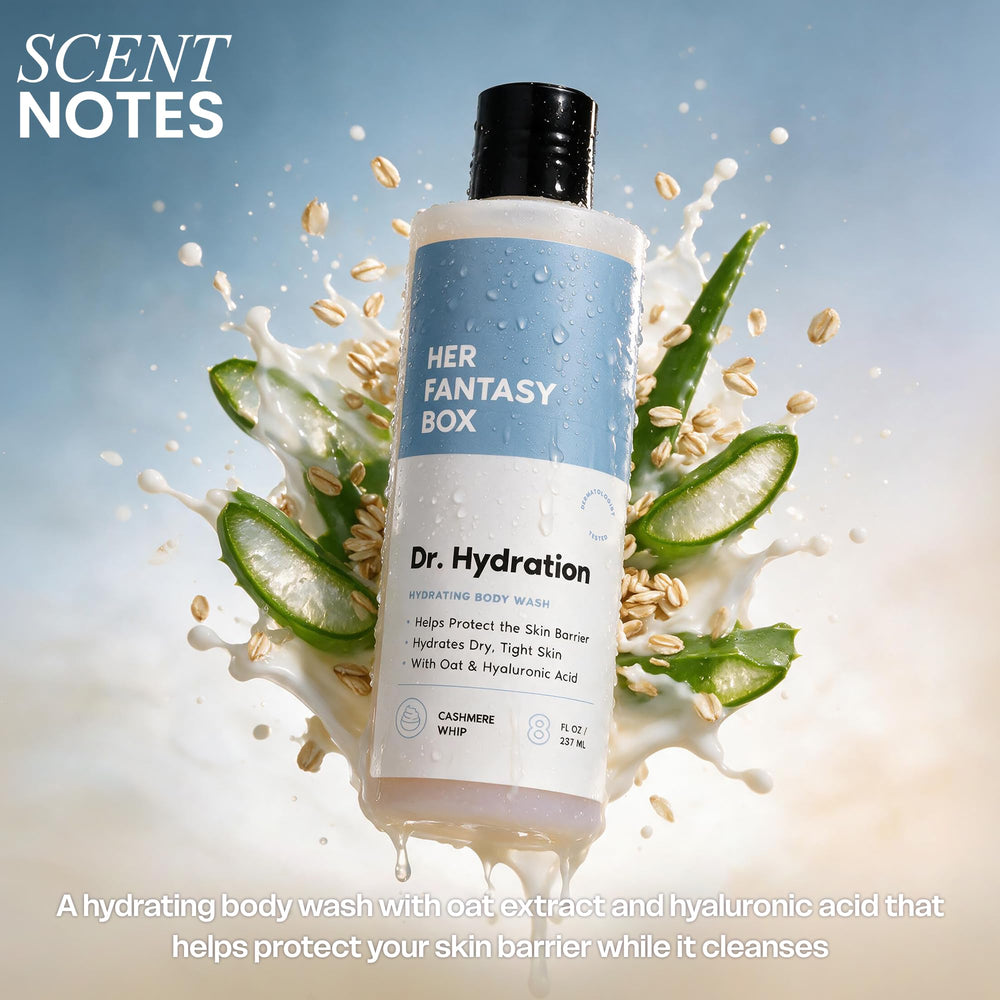 Her Fantasy Box aloe detail emphasizing calming, soothing benefit