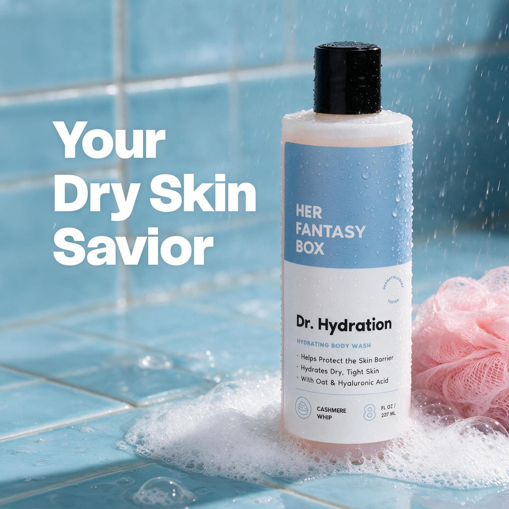 Her Fantasy Box back label with ingredients and GMP certification details