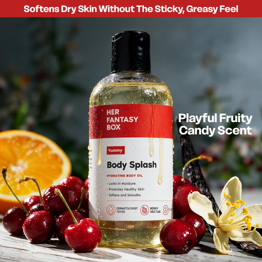 Her Fantasy Box being applied to forearm for instant softening benefit
