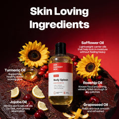 Her Fantasy Box texture drop close-up illustrating lightweight, fast-absorbing oil