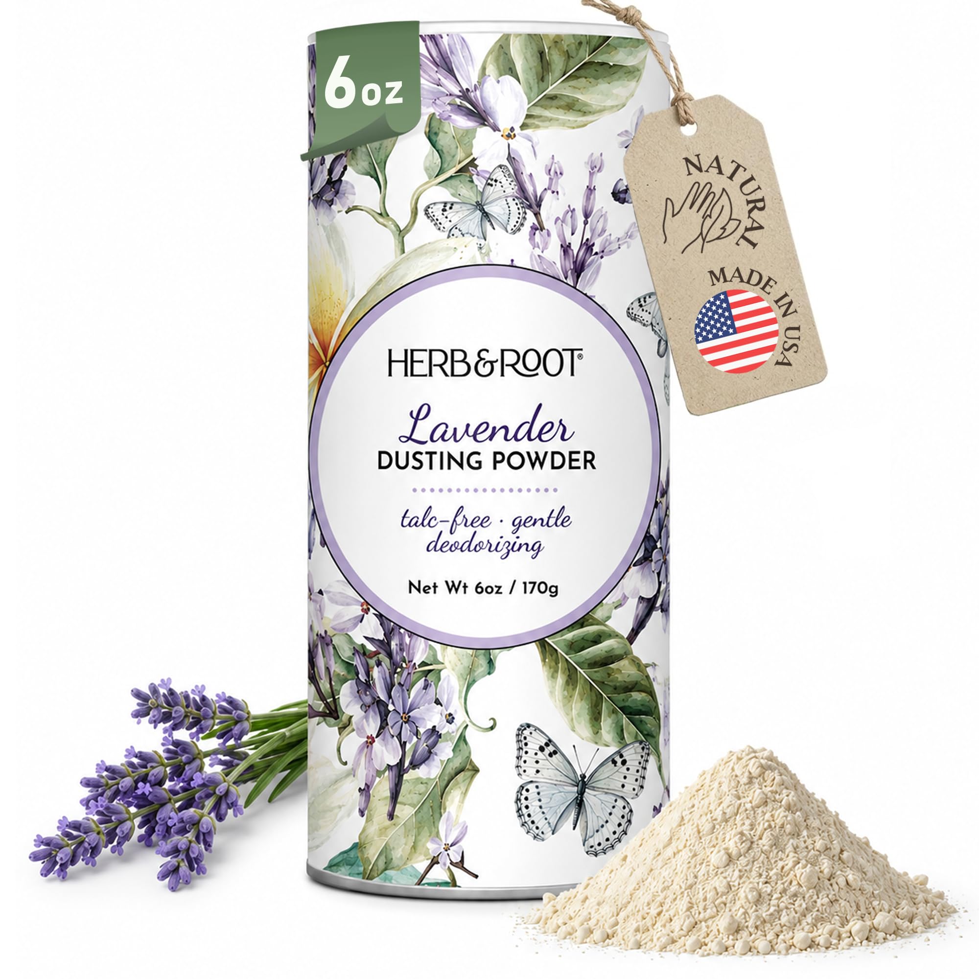 Herb & Root front canister Rose scent shows packaging and generous size benefit