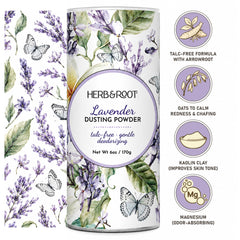 Herb & Root label detail Sandalwood scent shows ingredient panel and clean formulation benefit