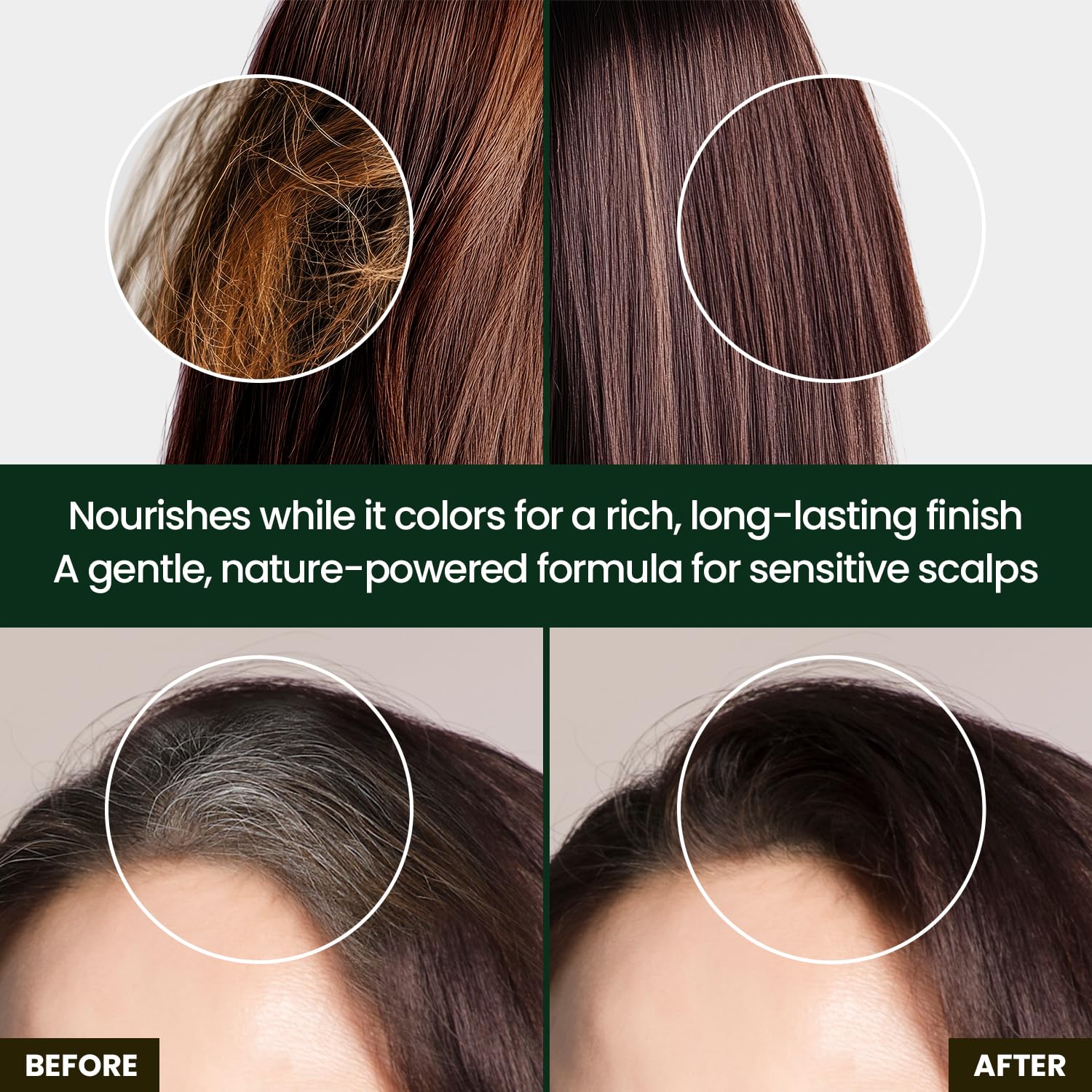 Herb Speedy application on hair with gloves for tidy coloring
