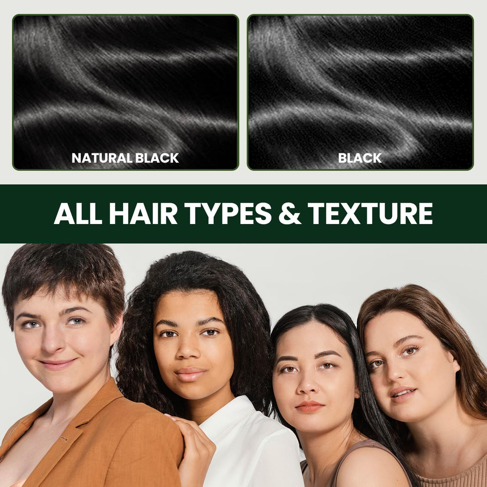 Herb Speedy before and after hair model showing complete gray coverage