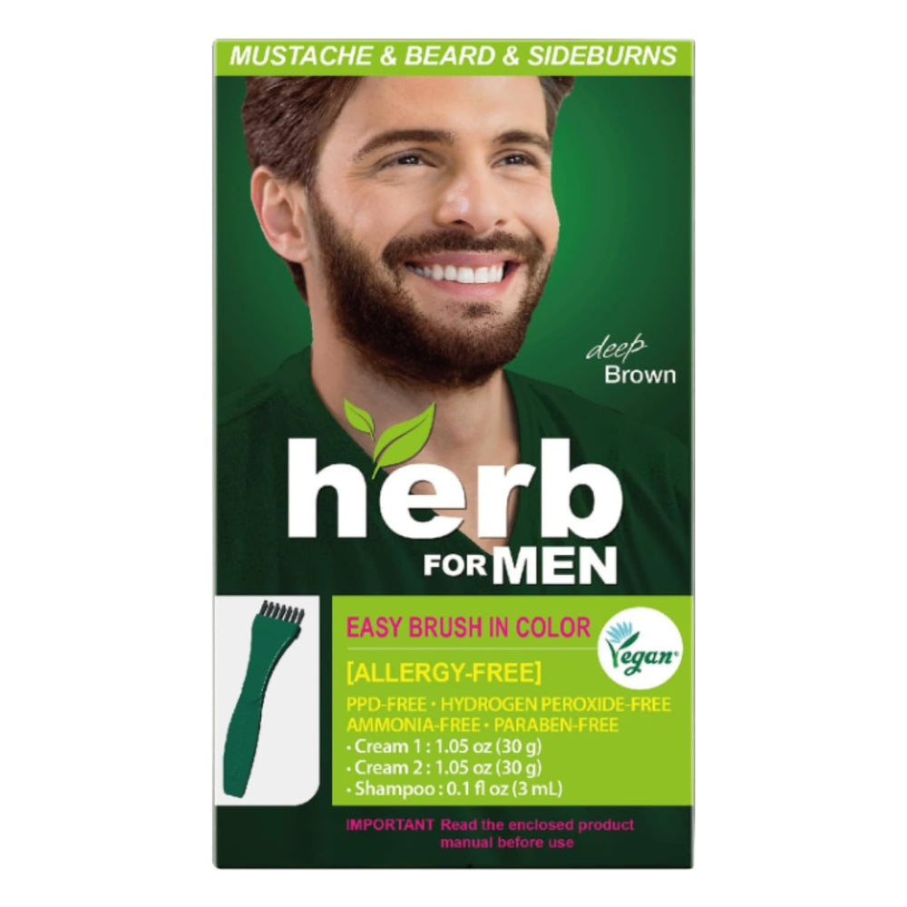 Herb Speedy front packaging showing Deep Brown kit and quick use benefit