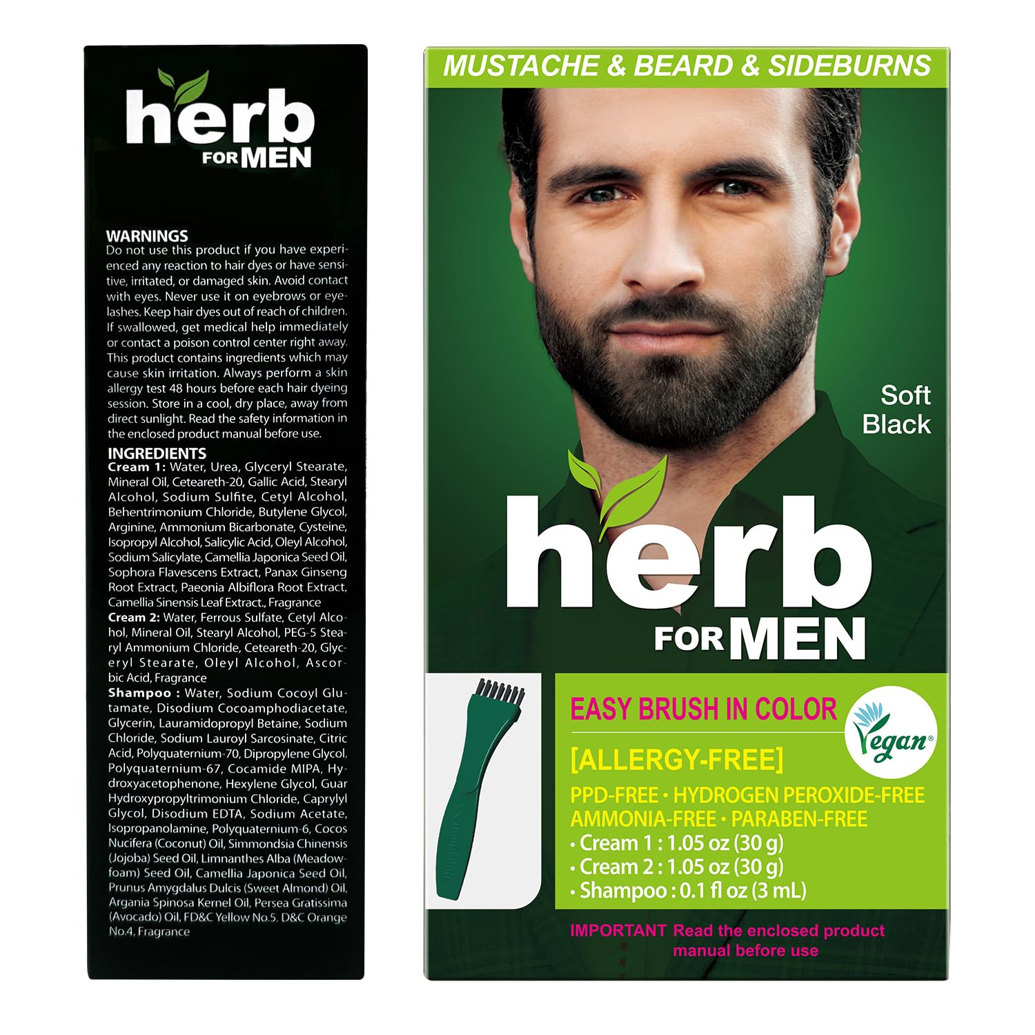 Herb Speedy rinsing beard under water showing quick post-color cleanup