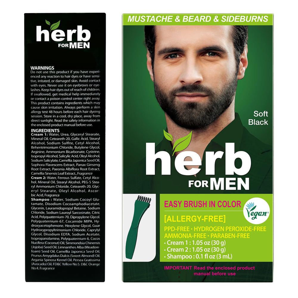 Herb Speedy rinsing beard under water showing quick post-color cleanup