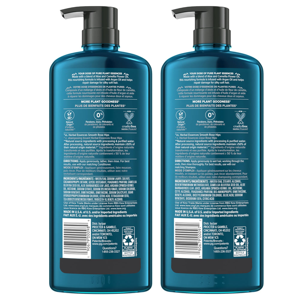 Herbal Essences set styled in bathroom lifestyle scene for everyday routine appeal