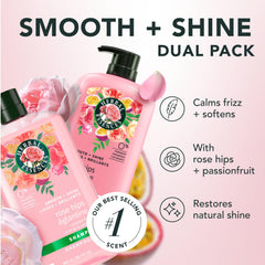 Herbal Essences label close-up highlighting ingredients and clarity