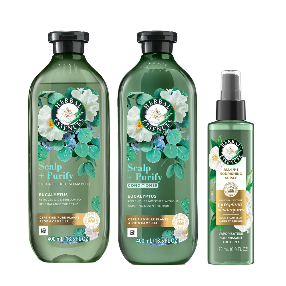 Herbal Essences camellia flower oil visual emphasizing natural nourishment
