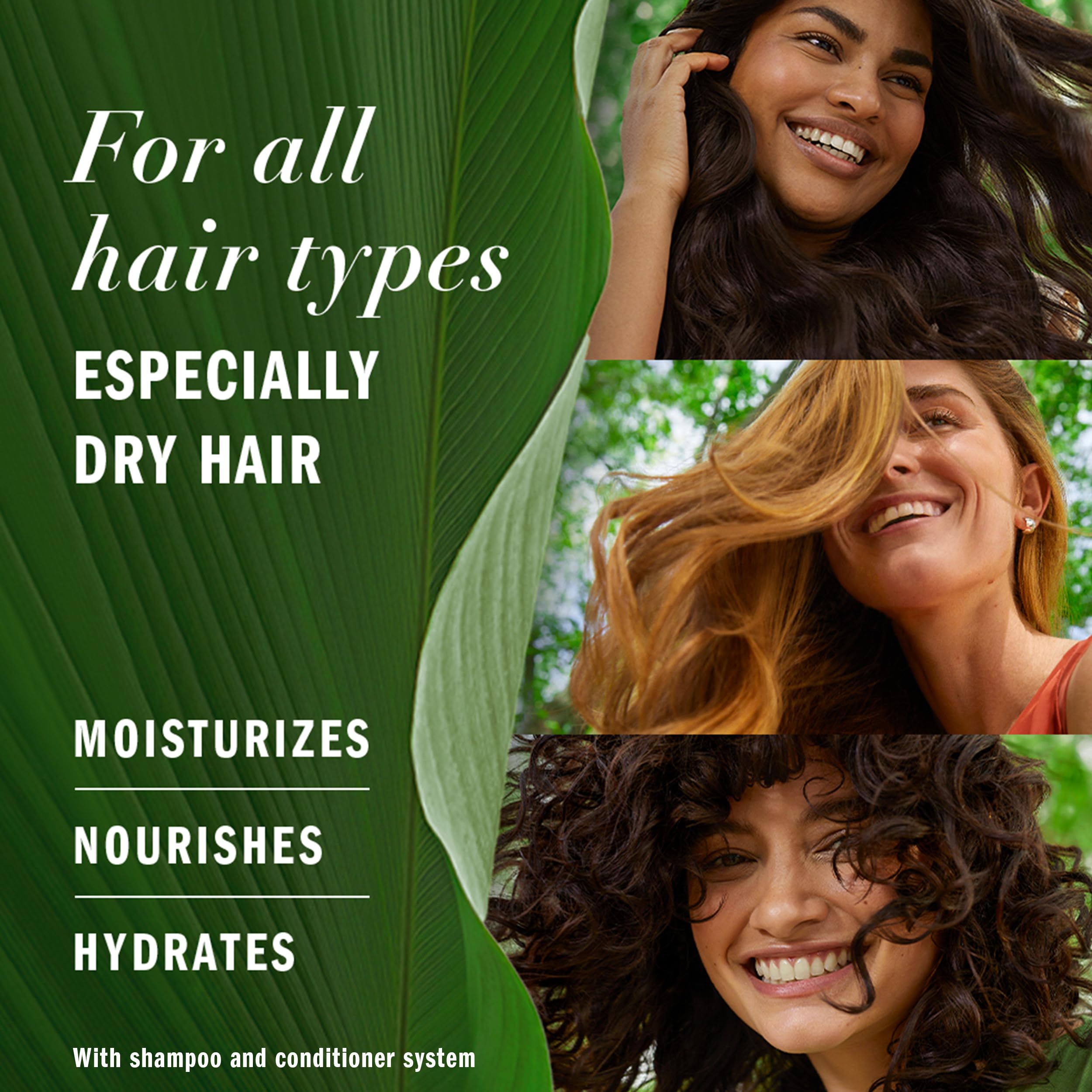 Herbal Essences shampoo pouring into hand for easy lather and soft hair
