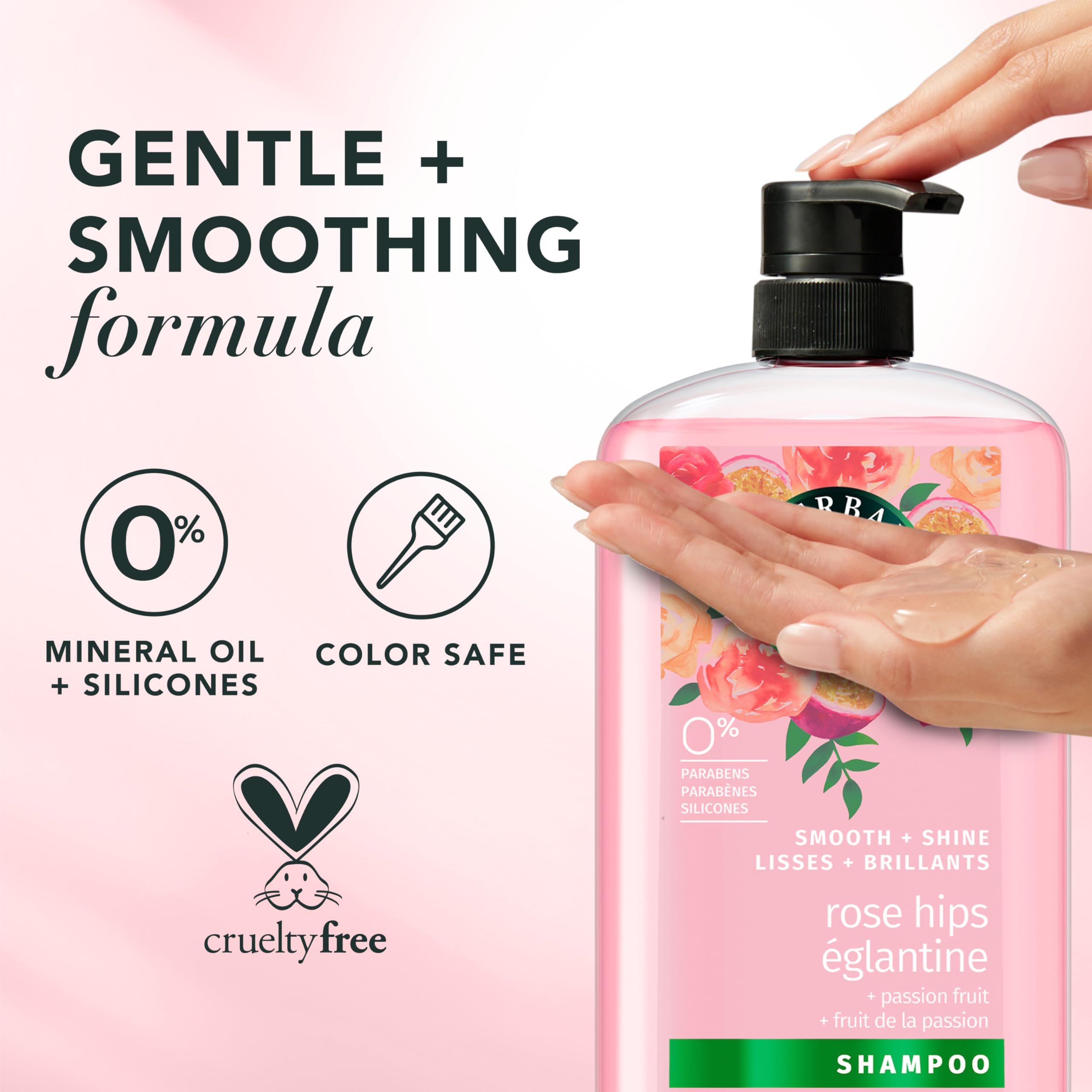Herbal Essences conditioner applied to ends to boost shine