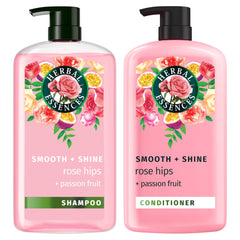 Herbal Essences front packaging showing duo and smoothing benefit