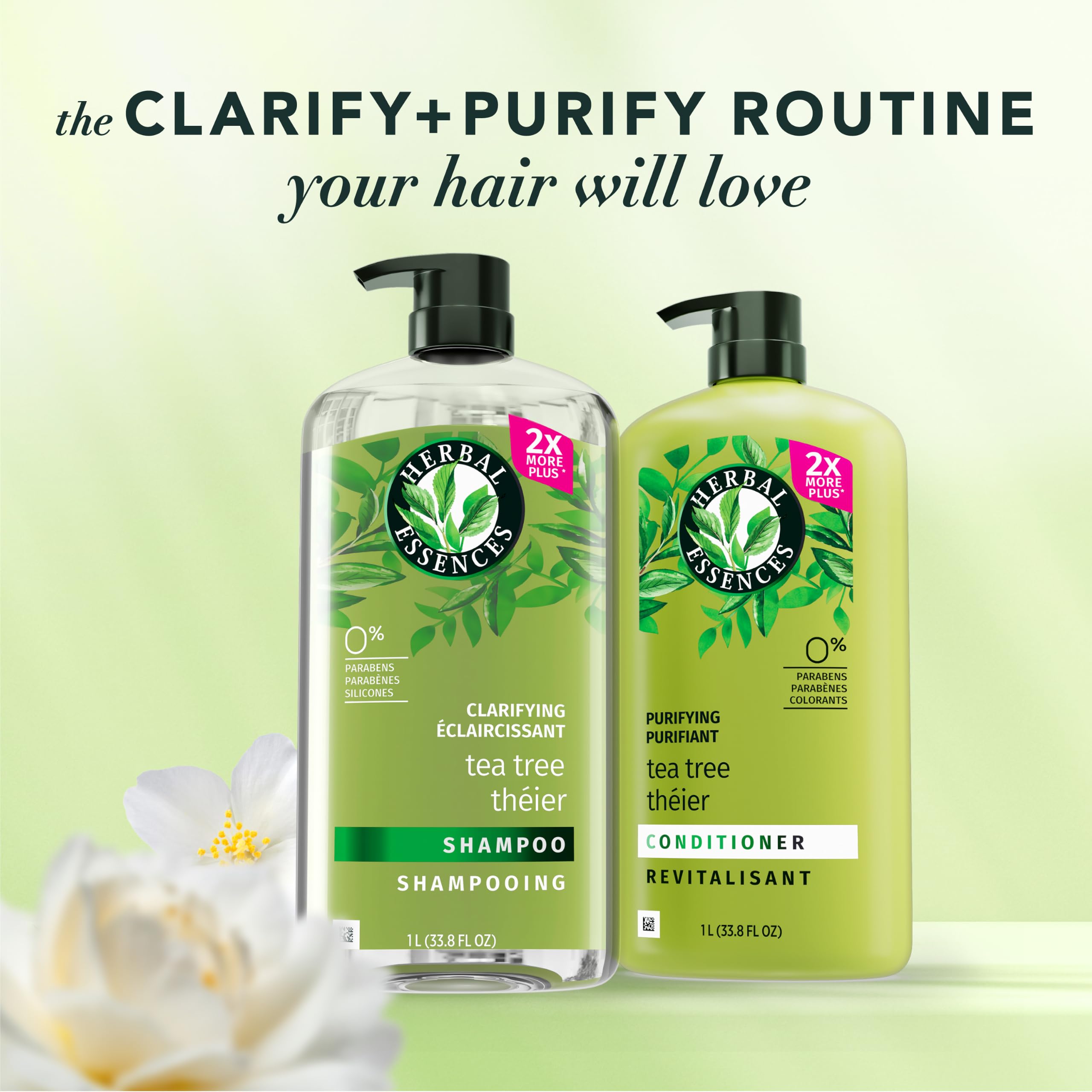Herbal Essences hand squeezing product to show easy application and portioning