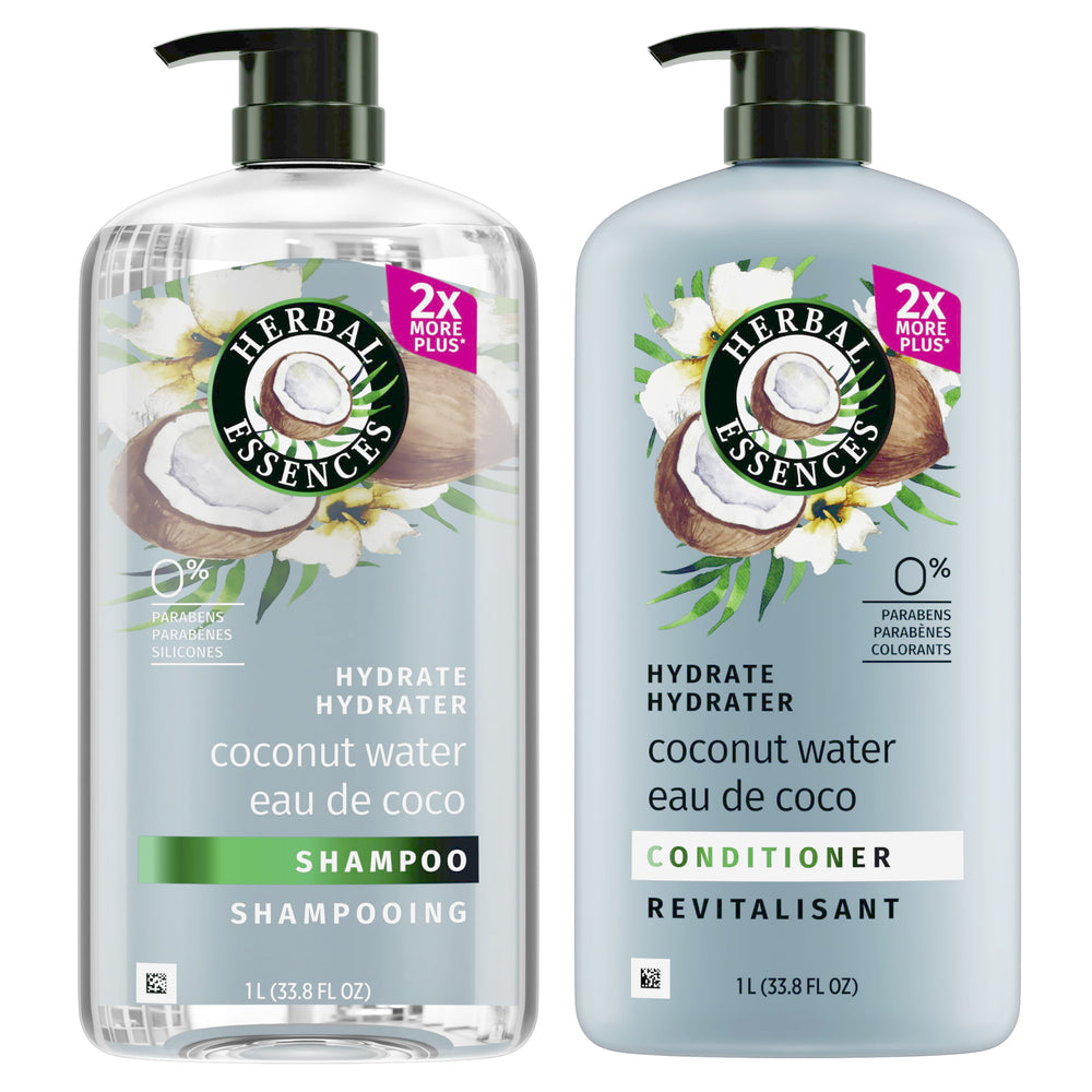 Herbal Essences set staged in bathroom showing everyday routine benefit