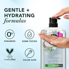 Herbal Essences conditioner texture smear showing creamy detangling benefit