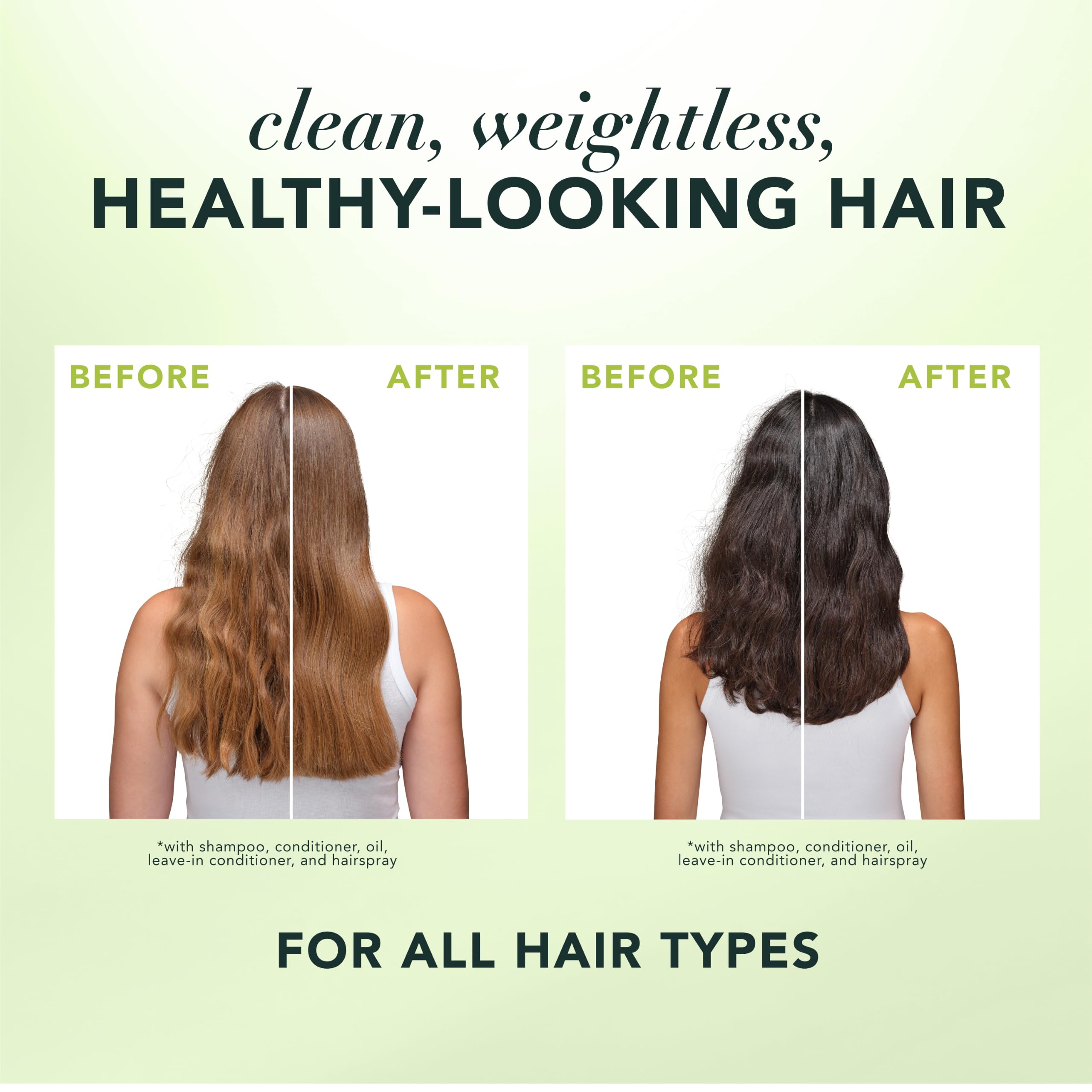 Herbal Essences label ingredients zoom highlighting dye-free and cruelty-free benefit