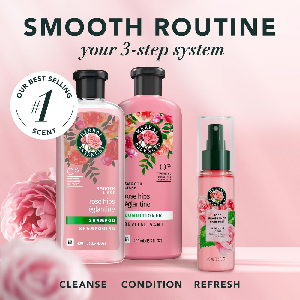 Herbal Essences conditioner creamy texture showing hydration and detangling benefit