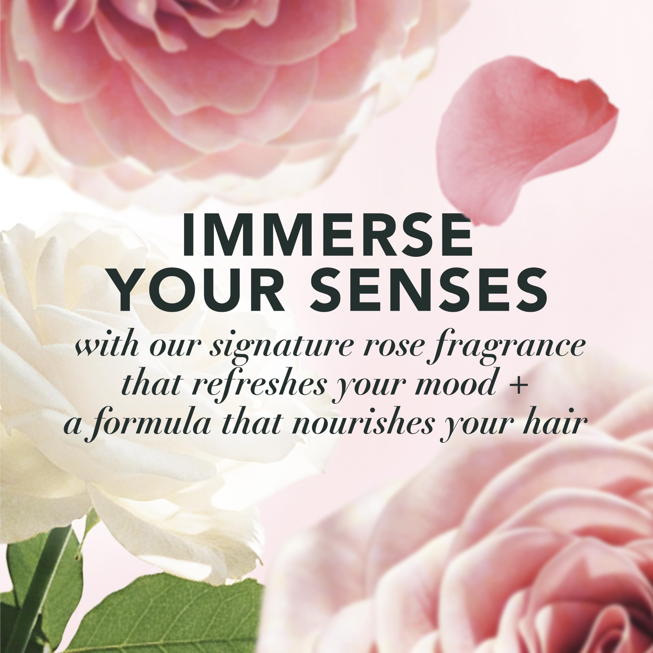 Herbal Essences conditioner being applied to hair to show smoothing effect
