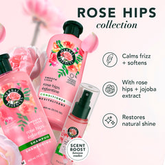 Herbal Essences shampoo bottle close-up highlighting label and gentle cleansing
