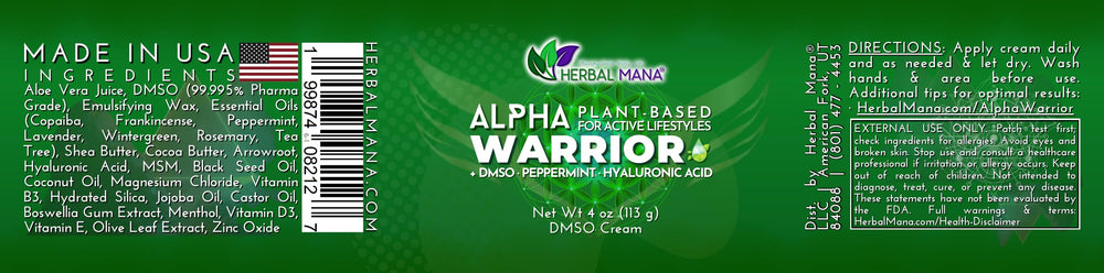 Herbal Mana applied by active user showcasing cooling refresh after movement