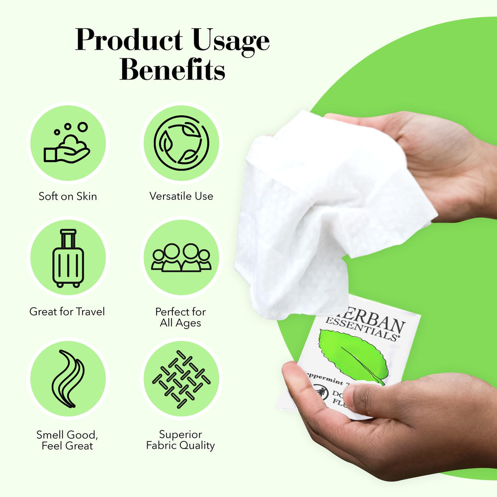 Herban Essentials resealable pouch inside a travel bag for long-lasting moisture retention