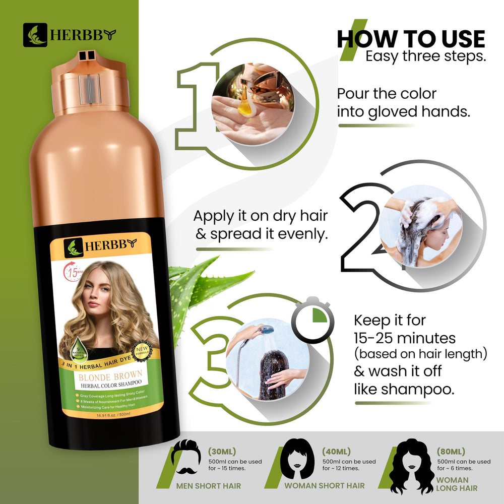 HERBBY being applied in shower for quick at-home color and conditioning