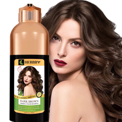 HERBBY bottle front view showing dark brown color and large 500ml size benefit