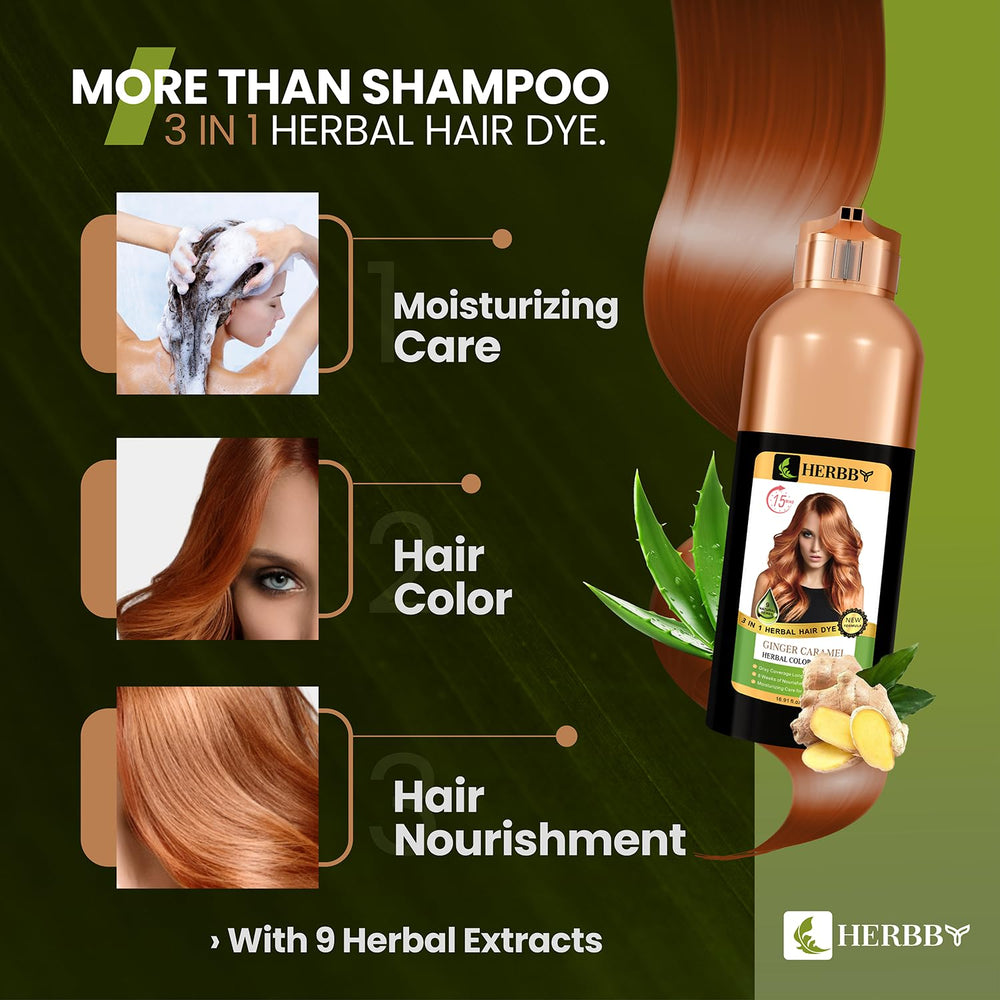 HERBBY finished shiny hair in lifestyle setting showing healthy look