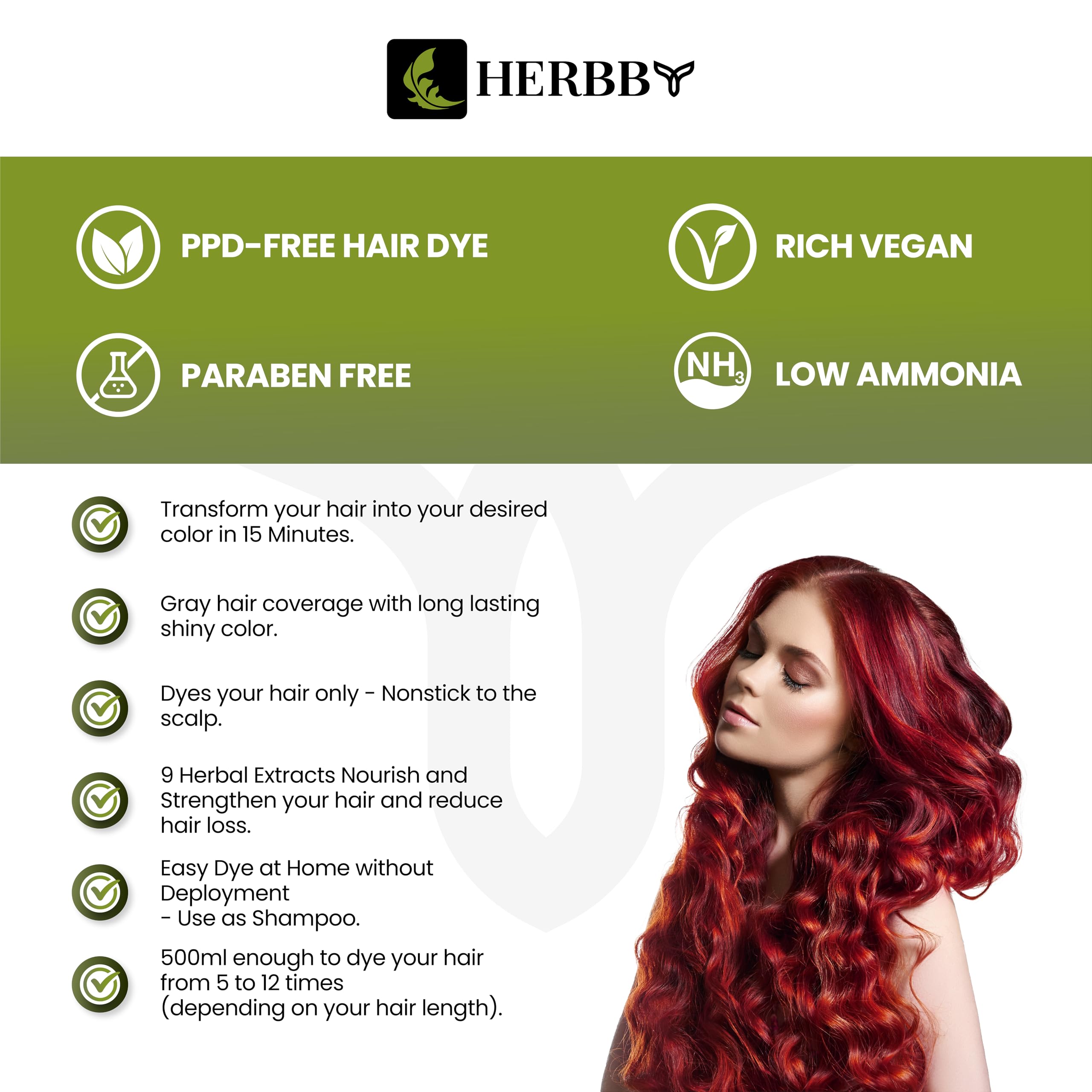 HERBBY pouring texture into gloved hands for easy at-home application benefit