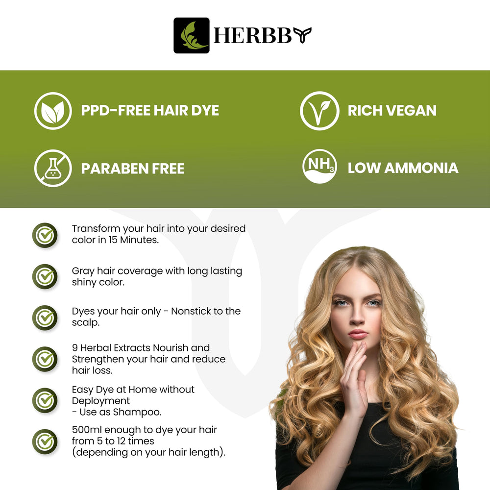 HERBBY creamy texture lather on hair demonstrating easy application benefit