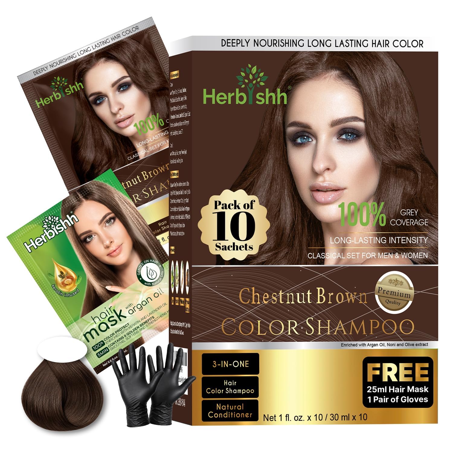 Herbishh front pouch showing chestnut brown packaging and travel-ready design