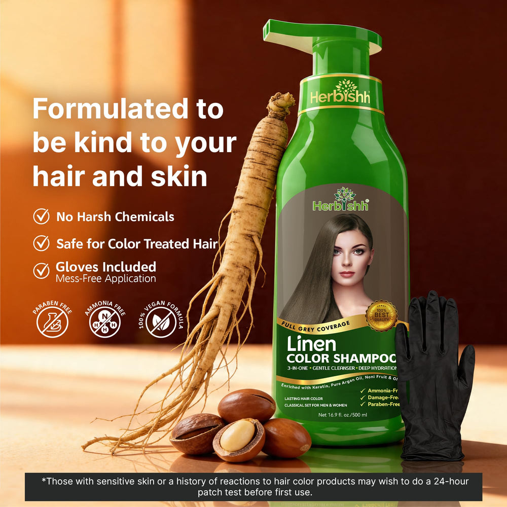 Herbishh in-use application on wet hair illustrating simple at-home coloring