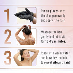 Herbishh shampoo applied in hand demonstrating simple in-shower application