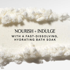 HERBIVORE bath in use with relaxing soak and skin-softening benefit