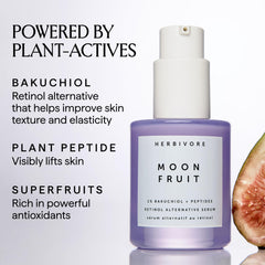 HERBIVORE Moon Fruit serum texture on dropper highlighting lightweight feel