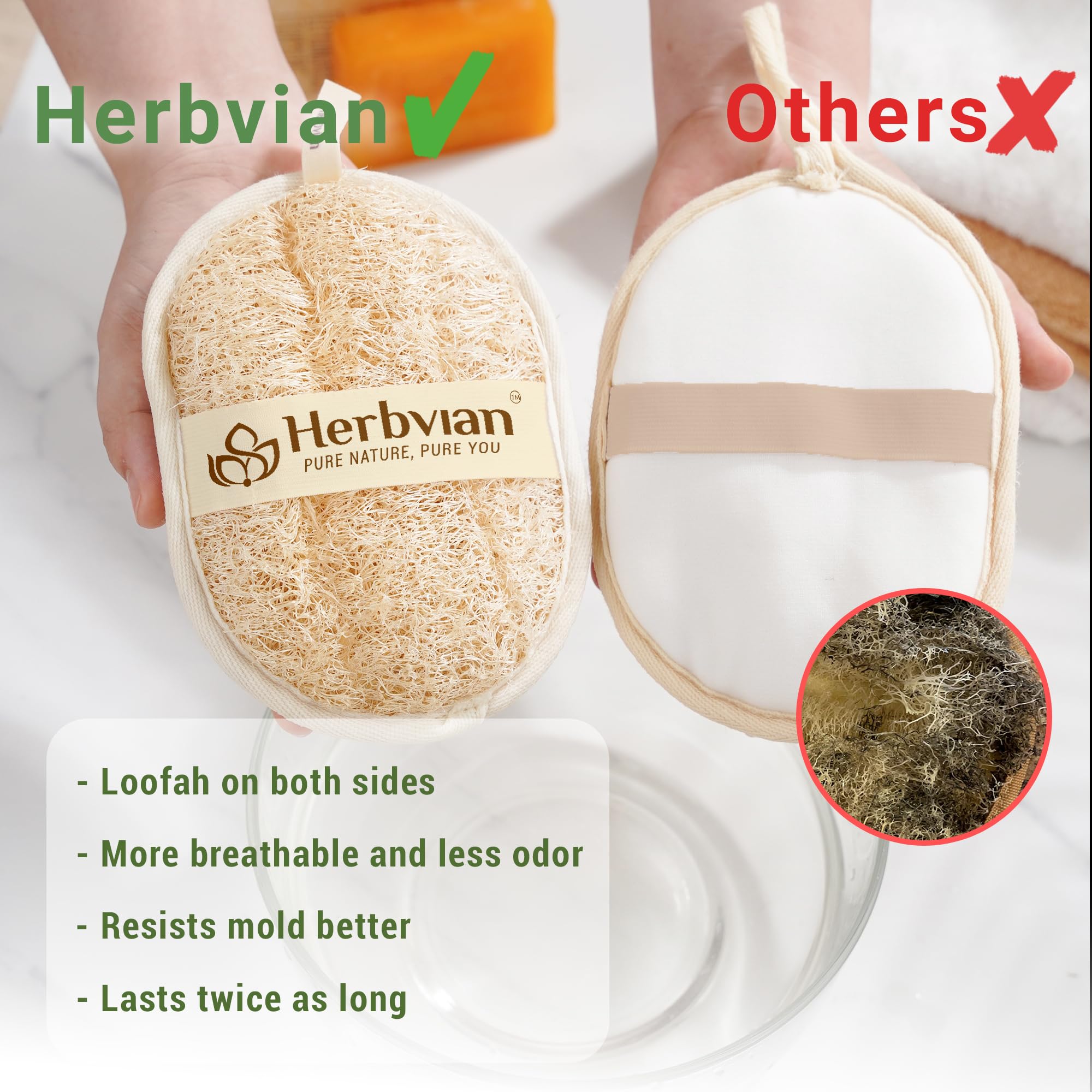 Herbvian hanging loop drying pad quickly to prevent moisture buildup